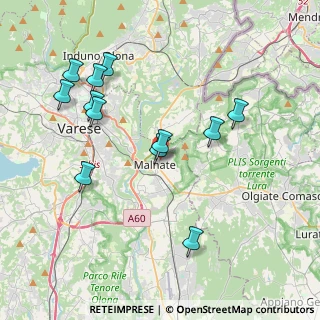 Mappa Via I Maggio, 21046 Malnate VA, Italia (4.00583)