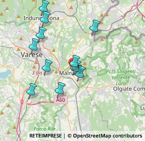 Mappa Via I Maggio, 21046 Malnate VA, Italia (3.58545)