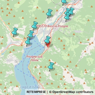 Mappa Via Primo Maggio, 25055 Pisogne BS, Italia (4.92909)