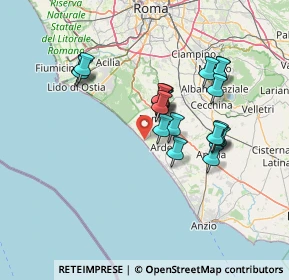 Mappa Via la Spezia, 00071 Torvaianica RM, Italia (13.022)