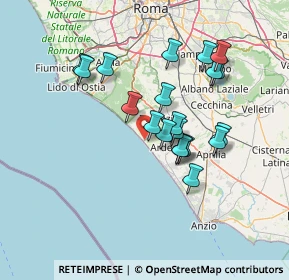 Mappa Via la Spezia, 00071 Torvaianica RM, Italia (13.028)