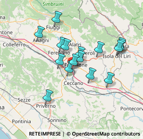 Mappa Viale Volsci 172 Già, 03100 Frosinone FR, Italia (12.8575)