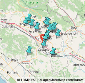 Mappa Viale Volsci 172 Già, 03100 Frosinone FR, Italia (10.1355)