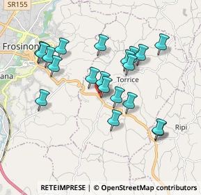 Mappa Via Casilina Sud, 03020 Torrice FR, Italia (1.824)