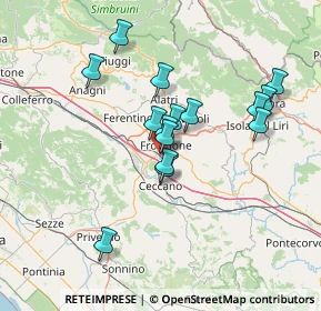 Mappa Viale Giuseppe Verdi, 03100 Frosinone FR, Italia (12.83333)