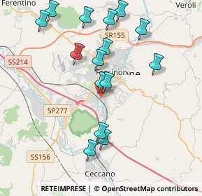 Mappa Viale Giuseppe Verdi, 03100 Frosinone FR, Italia (4.37333)