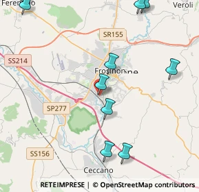 Mappa Viale Giuseppe Verdi, 03100 Frosinone FR, Italia (5.95545)