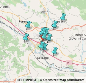 Mappa Viale Giuseppe Verdi, 03100 Frosinone FR, Italia (4.45167)