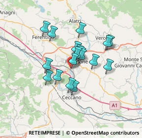 Mappa Via Giacomo Puccini, 03100 Frosinone FR, Italia (5.46667)