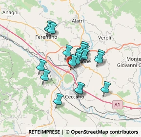 Mappa Via Madonna delle Rose, 03100 Frosinone FR, Italia (5.4485)