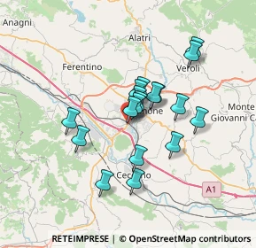 Mappa Via chiappini, 03100 Frosinone FR, Italia (5.54833)