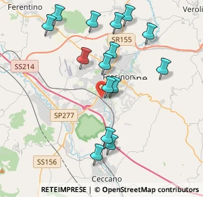 Mappa Via Pergolesi, 03100 Frosinone FR, Italia (4.25867)