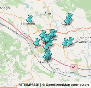 Mappa Via O.Respighi, 03100 Frosinone FR, Italia (5.09063)