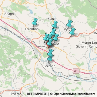 Mappa Via Ottorino Respighi, 03100 Frosinone FR, Italia (4.74462)