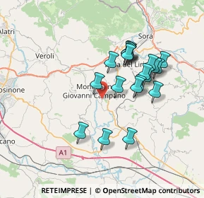 Mappa Via Vaglie S. Nicola, 03025 Monte San Giovanni Campano FR, Italia (6.7445)