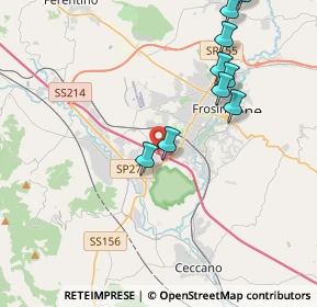 Mappa E45, 03100 Frosinone FR, Italia (5.59167)