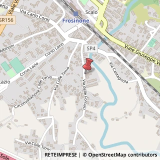 Mappa Via Fornaci, 49, 03100 Frosinone, Frosinone (Lazio)