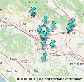 Mappa Via Fornaci, 03100 Frosinone FR, Italia (13.32733)