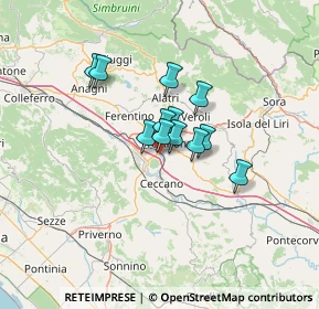Mappa Via Fornaci, 03100 Frosinone FR, Italia (8.75167)