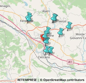 Mappa Via Fornaci, 03100 Frosinone FR, Italia (6.11727)