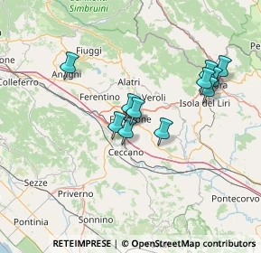 Mappa Via Ceccano, 03100 Frosinone FR, Italia (13.33273)