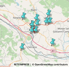 Mappa Via Ceccano, 03100 Frosinone FR, Italia (5.87583)