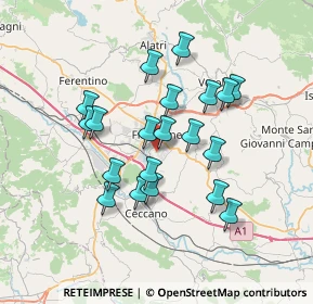 Mappa Via Ceccano, 03100 Frosinone FR, Italia (6.4665)