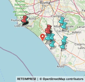 Mappa Viale Italia, 00071 Pomezia RM, Italia (13.27632)