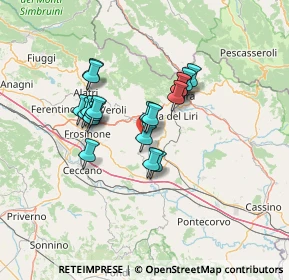 Mappa Via Quercia Pelosa, 03025 La Lucca FR, Italia (11.21789)