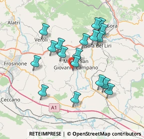 Mappa Via Quercia Pelosa, 03025 La Lucca FR, Italia (7.21722)