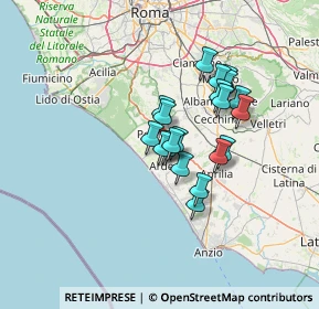 Mappa Via Mar Libico, 00071 Pomezia RM, Italia (10.5425)