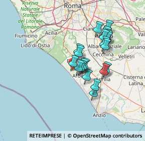 Mappa Via Gubbio, 00071 Pomezia RM, Italia (11.9425)