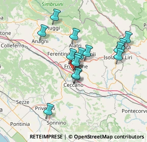 Mappa Via Cavalier d'arpino, 03100 Frosinone FR, Italia (12.9)