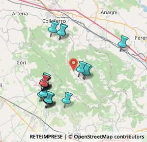 Mappa SS 609 km 16.811 dir. Nord-Ovest, 00030 Montelanico RM, Italia (8.197)